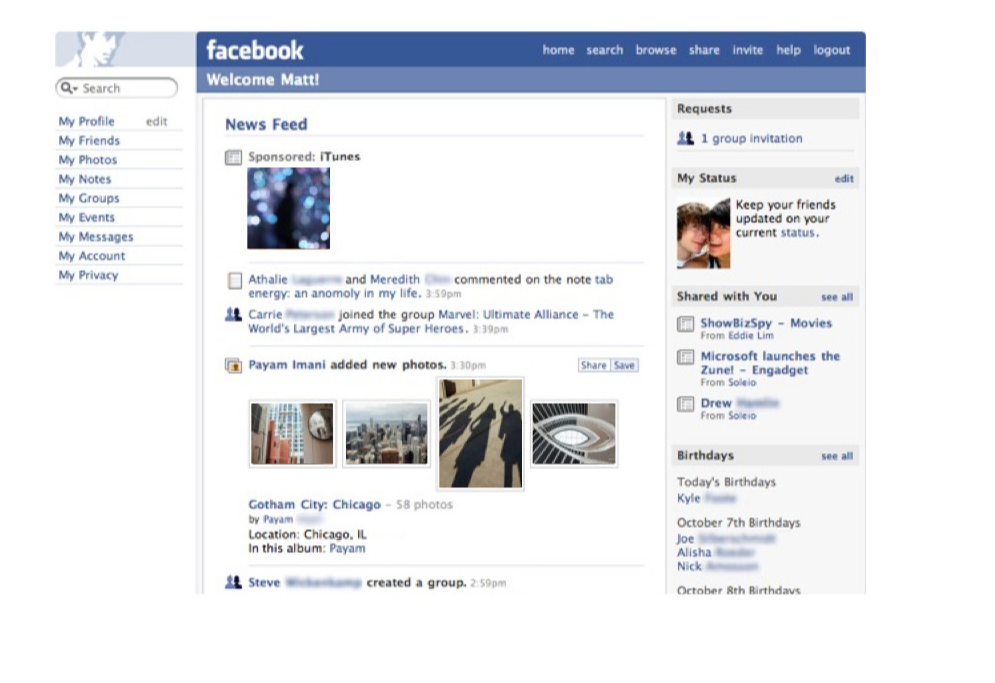 It’s natural to expect people to visit a friend’s profile once and never come back to it, or do so very rarely. But users kept coming back to their friends’ profiles many times during the day. Why? Because they wanted to know whether their friends had anything new to share. This behavior formed the basis for the Facebook Newsfeed, one of the most successful products in the entire history of the Internet. This was a product that people used before it was actually created.