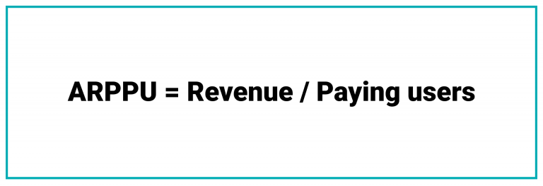 When calculating ARPPU, we divided the revenue by the number of paying users (instead of active users as in ARPU). This metric allows us to understand how much revenue the average paying user brings.