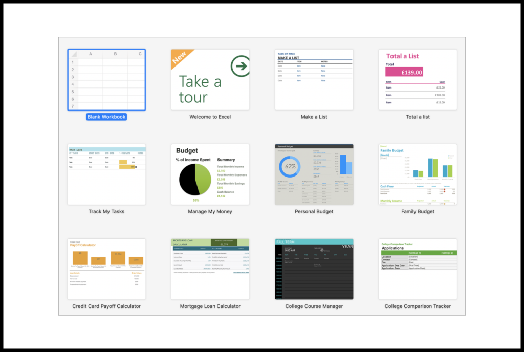 Excel has thousands, if not millions, of use cases. Guessing what a particular user wants to get out of it is nearly impossible.