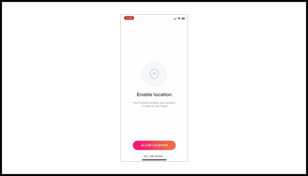 Screen 15. Enable location